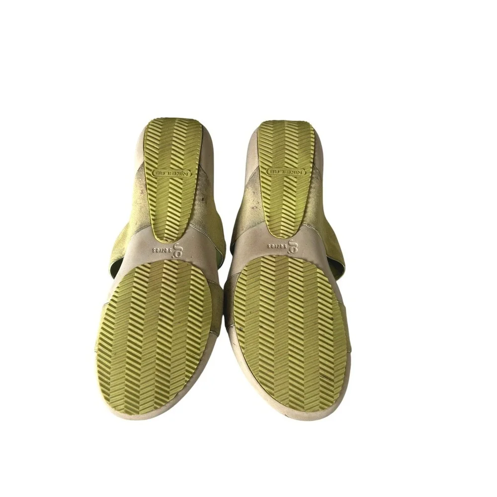 Nike Lab Sandal Womens Green G Series Open Toe Slide Wedge Suede Sz 9 Y2K KC